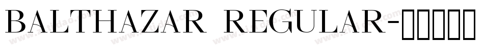 Balthazar Regular字体转换